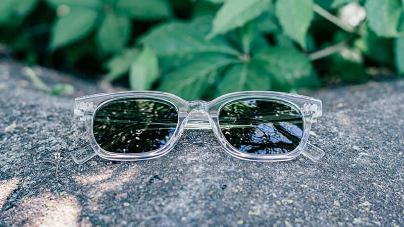 The ColdSnaps Glossy Clear / Bottle Green Sunglasses