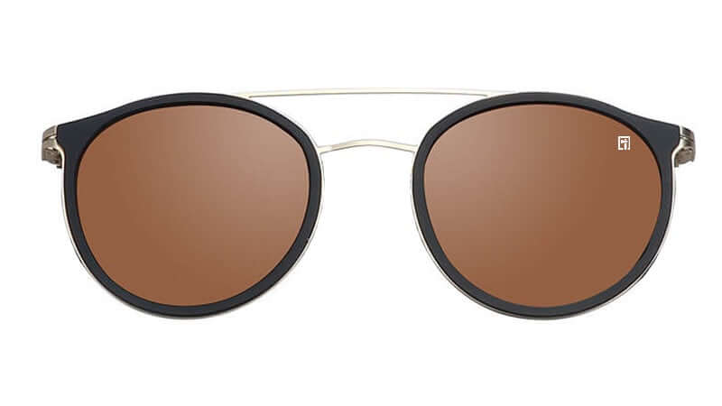 The Brookfield Black And Gold / Amber Sunglasses