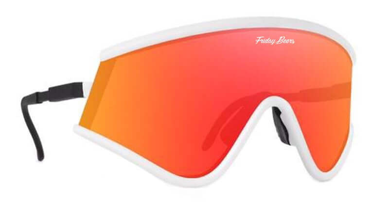 Friday Beers "Speed Traps" White / Sunset Sunglasses