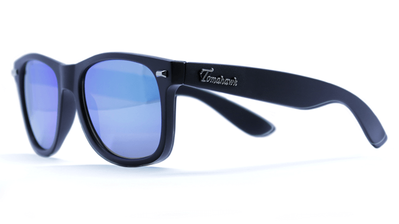 JamJars Matte Black / Light Blue Sunglasses