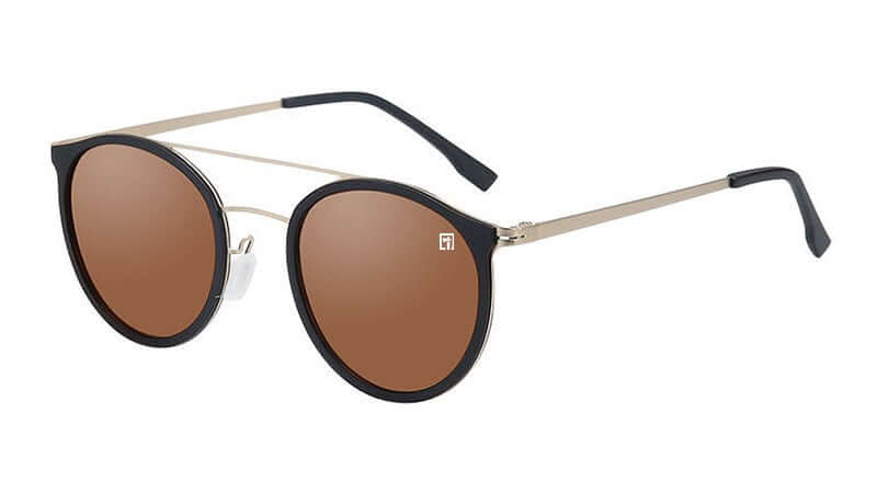 The Brookfield Black And Gold / Amber Sunglasses
