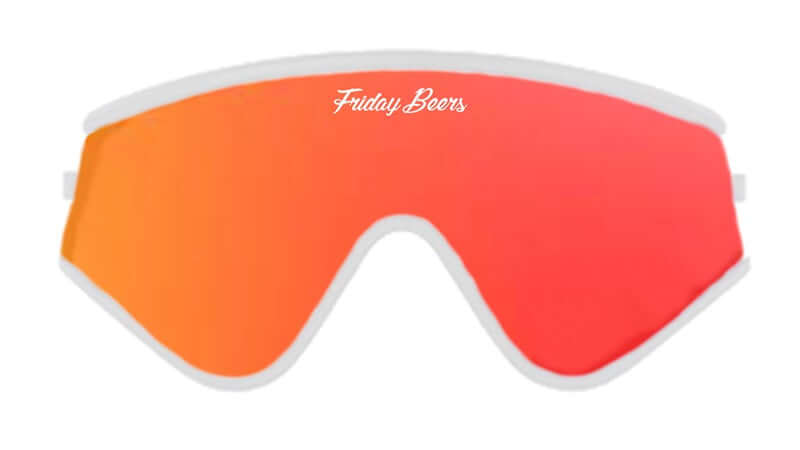 Friday Beers "Speed Traps" White / Sunset Sunglasses