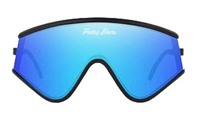 Friday Beers "Speed Traps" Black / Light Blue Sunglasses