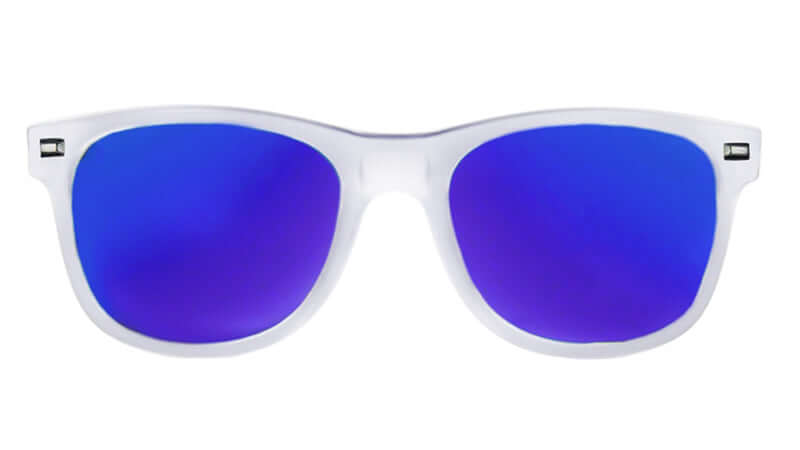 Debt Collectors Frosted Clear / Dark Blue Sunglasses