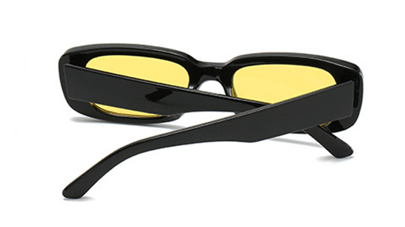 The Eltons Glossy Black / Yellow Sunglasses