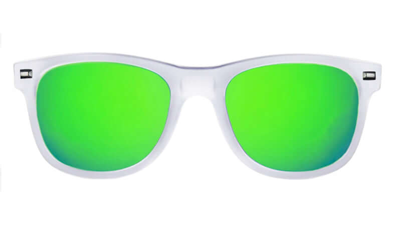 Powhattans Frosted Clear / Green Sunglasses