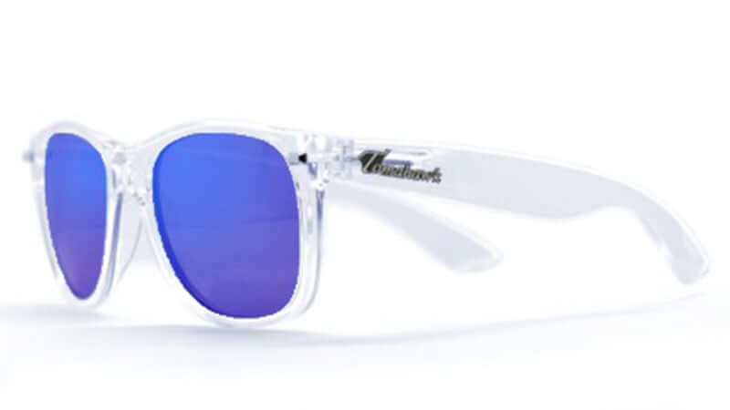 Debt Collectors Frosted Clear / Dark Blue Sunglasses