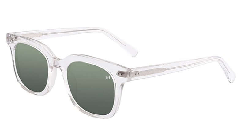 The ColdSnaps Glossy Clear / Bottle Green Sunglasses