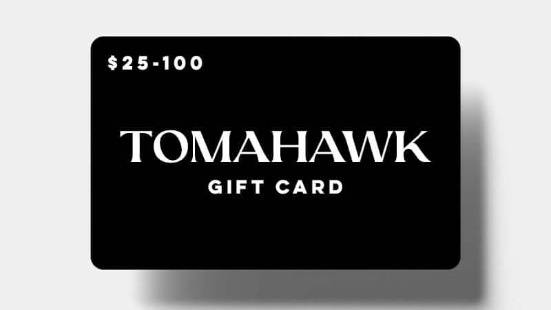 Matching Gift Card Offer (Issued After Purchase) Tomahawk Shades