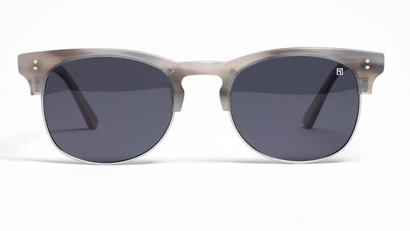 The Walter Glossy Riviera Gray / Smoke Sunglasses