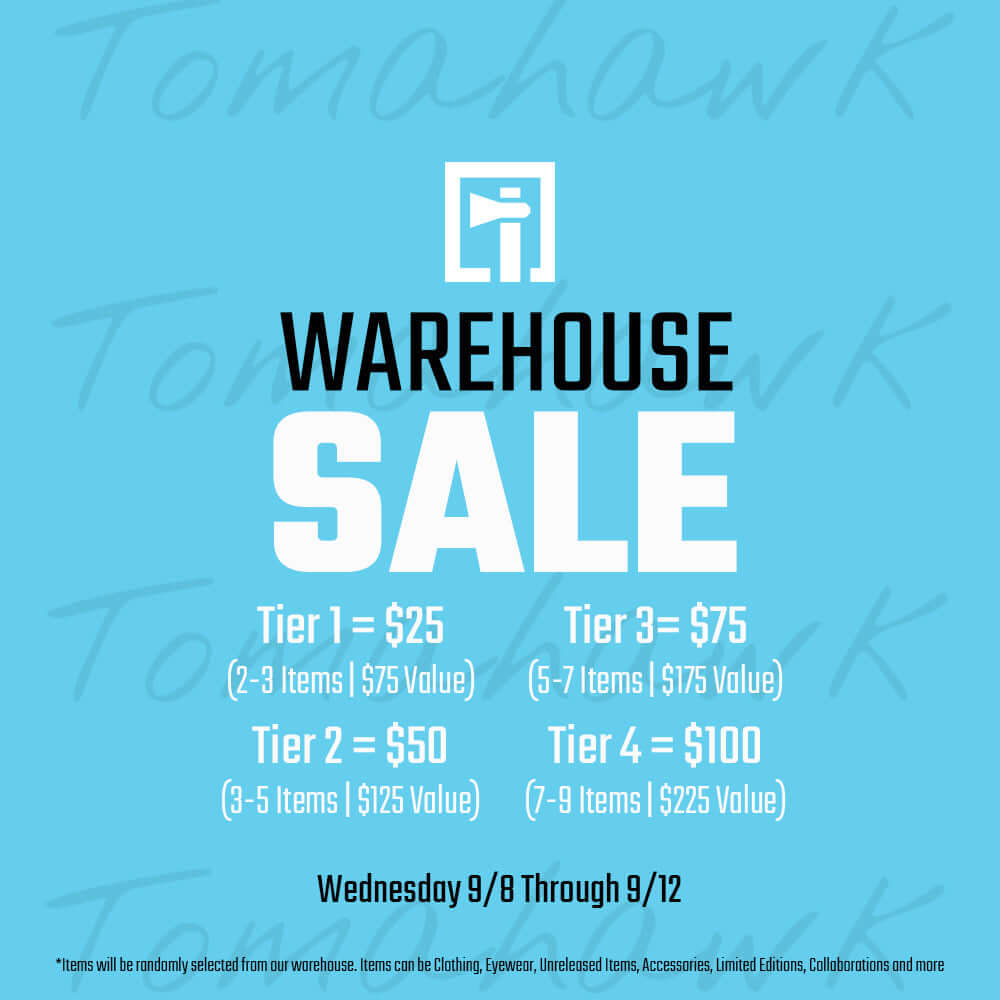 Warehouse Sale Box! Tomahawk Shades